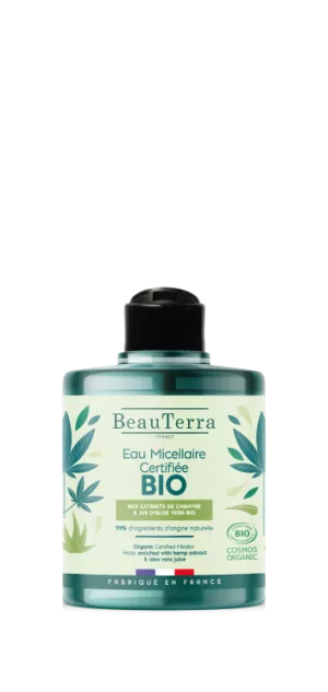 BeauTerra – Bio-Mizellenwasser mit Hanfextrakt und Aloe Vera