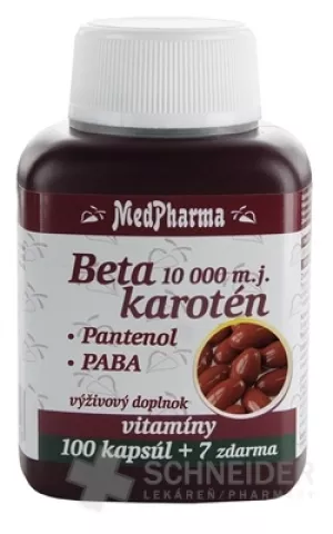 MedPharma BETACAROTINE 10.000 IE+Panthenol+PABA