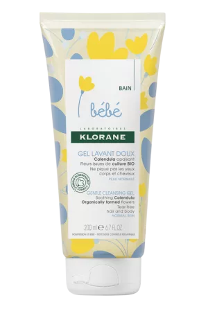 Klorane Bebe weiches Schaumgel für Körper und Haar 200 ml