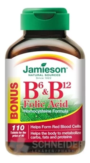 JAMIESON VITAMINE B6, B12 UND FOLIENSÄURE