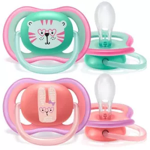 AVENT Schnuller 18+M Ultra Air Tiger, Mädchen