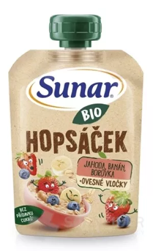 Sunar BIO HOPSÁČEK Erdbeere, Banane, Blaubeere