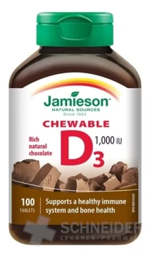 JAMIESON VITAMIN D3 1000 IE SCHOKOLADE