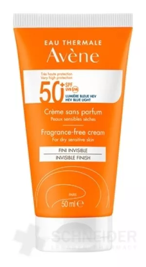 AVENE CREME ohne Parfüm SPF50+ UNSICHTBARES FINISH