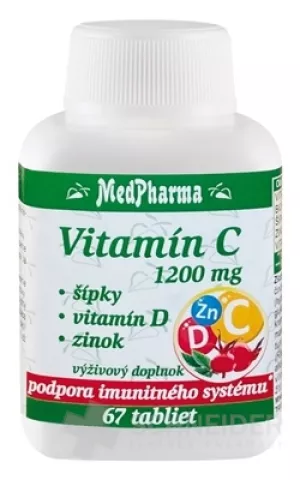 MedPharma Vitamin C 1200 mg – Hagebutten, Vit. D, Zink