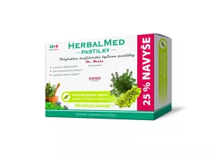 HerbalMed Lutschtabletten – isl. Flechten, Thymian, Extrakt aus 20 Kräutern und Vit. C 24+6 Lutschtabletten.