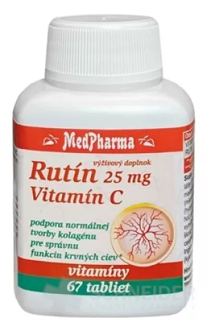 MedPharma RUTÍN 25 mg + Vitamin C 100 mg