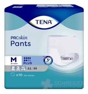 SAUGFÄHIGE HOSE TENA PANTS PLUS M ATMUNGSAKTIV, ABSORPTION 1440 ML, HÜFTE 80-110 CM, PAKET 72,6X68 CM / 10 STÜCK