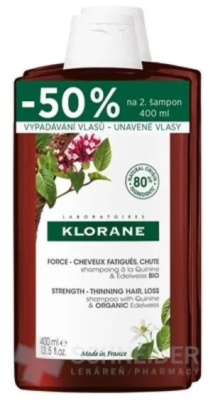 KLORANE SHAMPOO MIT CHININ &amp; EDELWEISS (DUO)