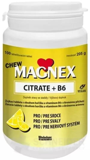 Vitabalans MAGNEX CITRAT + B6 CHEW