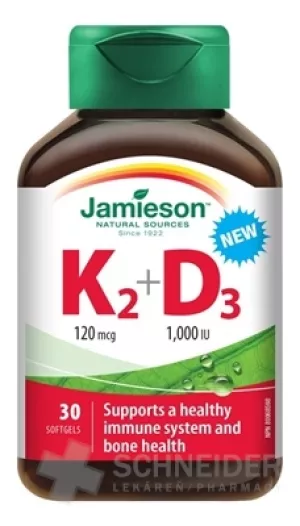 JAMIESON VITAMINE K2 120 µg + D3 1000 IE