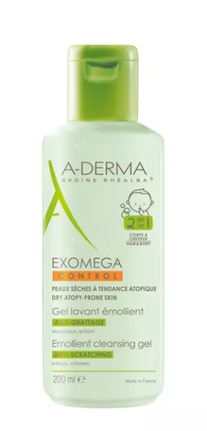 A-Derma Exomega Control Weichmachendes Waschgel 2 in 1 200 ml