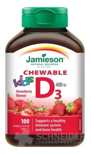 JAMIESON VITAMIN D3 KIDS 400 IE Erdbeere